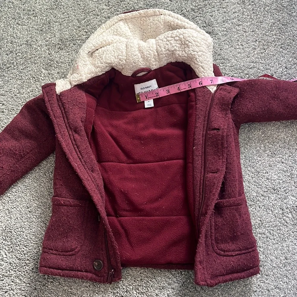 Old Navy | Maroon Button Front Winter Jacket